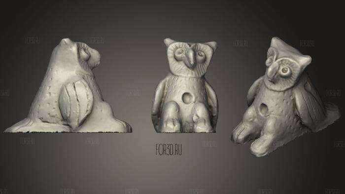 Скульптура совы (1) 3d stl модель для ЧПУ